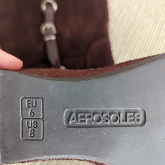 Brown Aerosole wedge boots size 8 - Picture 3 of 4